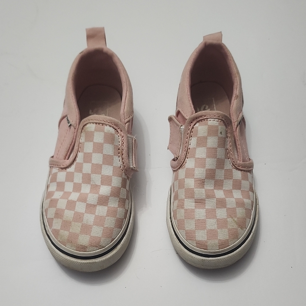 Kids Pink Checkered VANS